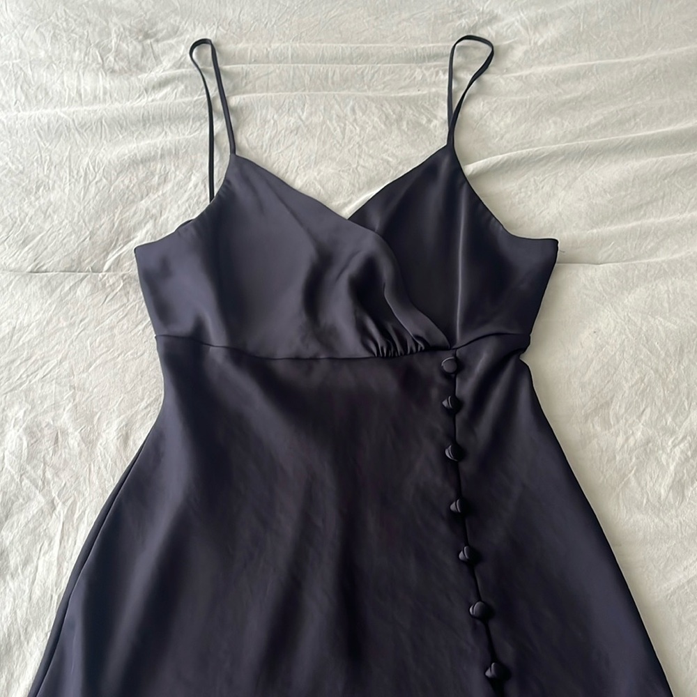 Black Satin Maxi dress